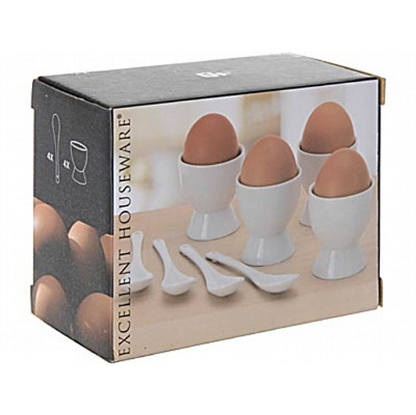 Набор подставок для яиц с ложками Excellent Houseware 8 предметов