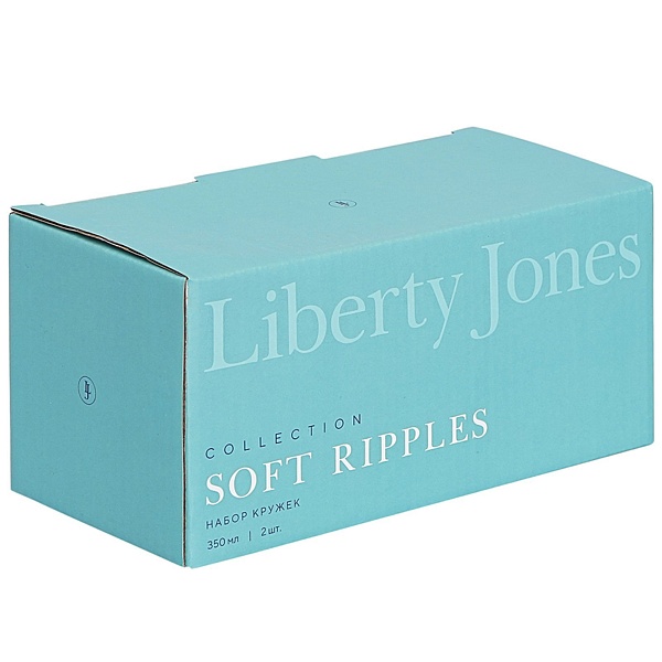 Набор чайных пар 125 мл Liberty Jones Soft Ripples белый 2 шт