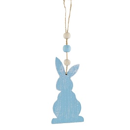 Украшение подвесное 5 х 10 см Азалия Кролик голубой