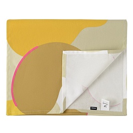 Дорожка на стол 45 х 150 см Tkano Freak fruit из хлопка с авторским принтом горчичный