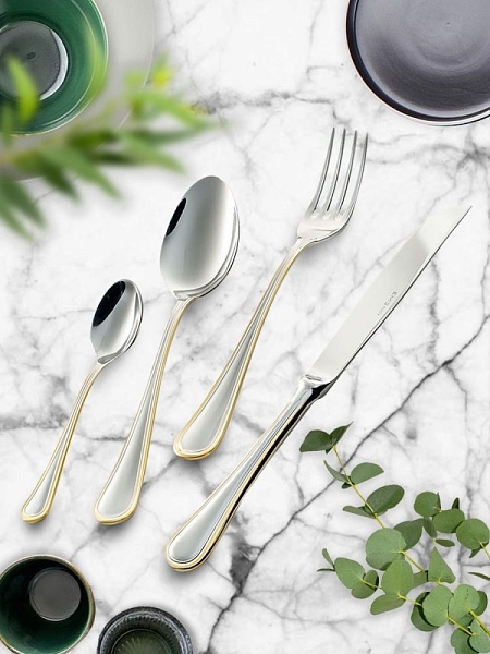 Набор столовых предметов Uneca Impero Gold Decor 24 предмета