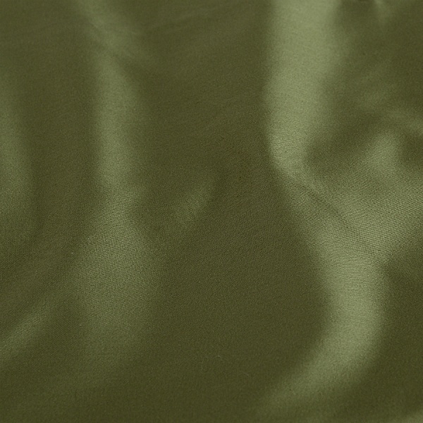 Простыня на резинке из сатина оливкового цвета Tkano 180 х 200 см