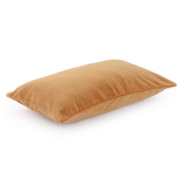 Чехол на подушку из хлопкового бархата 30 х 50 см Tkano Essential коричневый