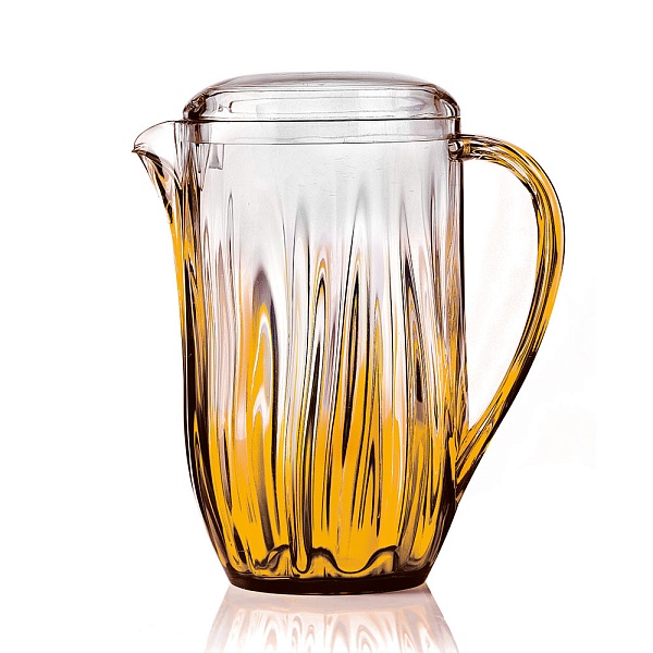 Кувшин для напитков с крышкой 1000 мл оранжевый IRIS