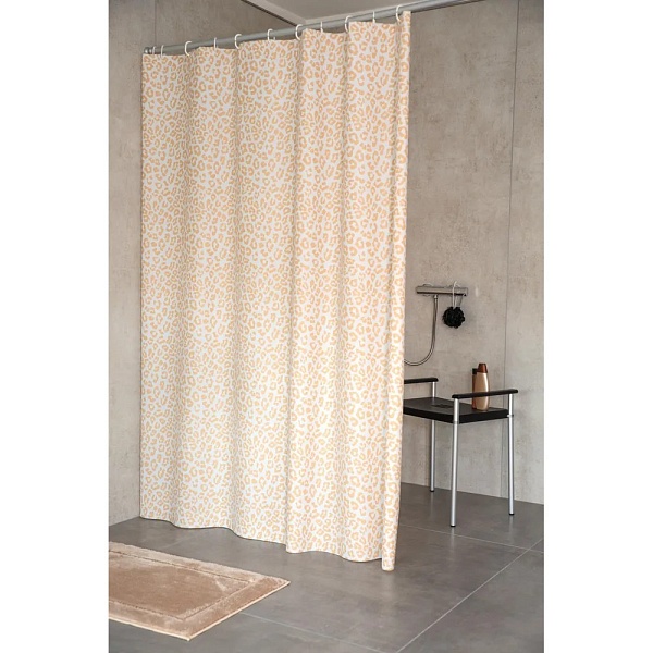 Штора д/ванных комнат Pardo полупрозрачный/бежевый 240х180