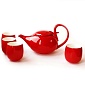 Набор чайный "Одри" (чайник 900мл + 4 кружки 200мл) красный