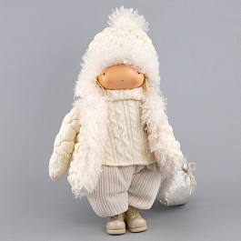 Сувенир Мальчик в куртке 31 х 19 x 42 см Азалия кремовый