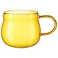 Чайник стеклянный с двумя чашками 1,2 л Smart Solutions жёлтый