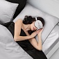 Маска для сна Soft Silver 23 х 10 см, благородное серебро