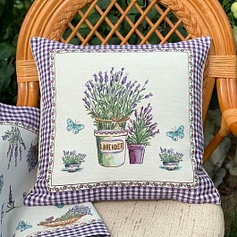 Наволочка 44 х 44 см Le Gobelin Лаванда бабочки