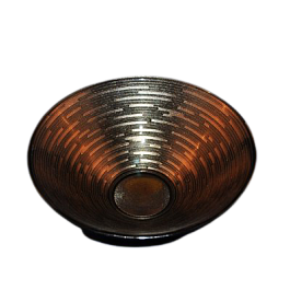 Салатник 700 мл Nina Glass Риски коричневый