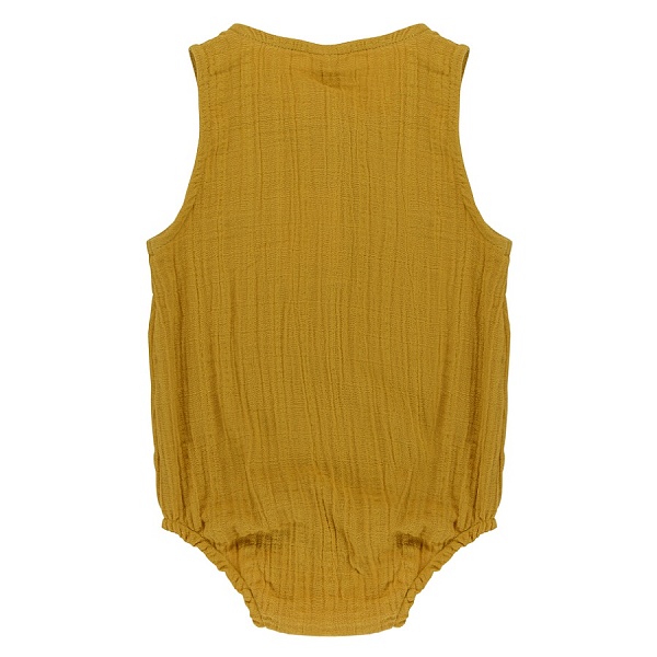 Боди из хлопкового муслина 12-18 M Tkano Essential горчичный