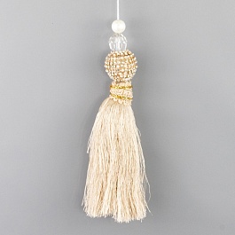 Украшение подвесное Кисточка 5 х 18 см Азалия шампань