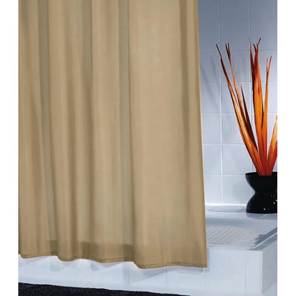 Штора д/ванных комнат Uni кремовый 180х200