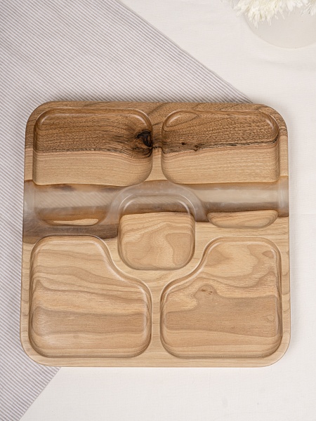 Менажница "Квадро" 35 см, жемчуг