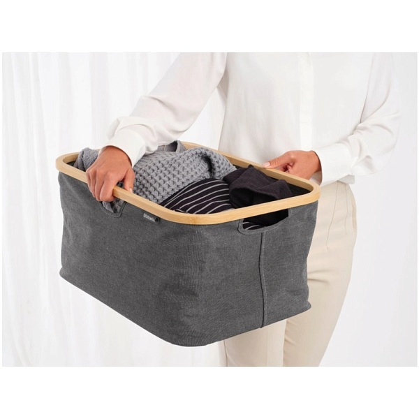 Складная корзина для белья 40 л Brabantia тёмно-серая