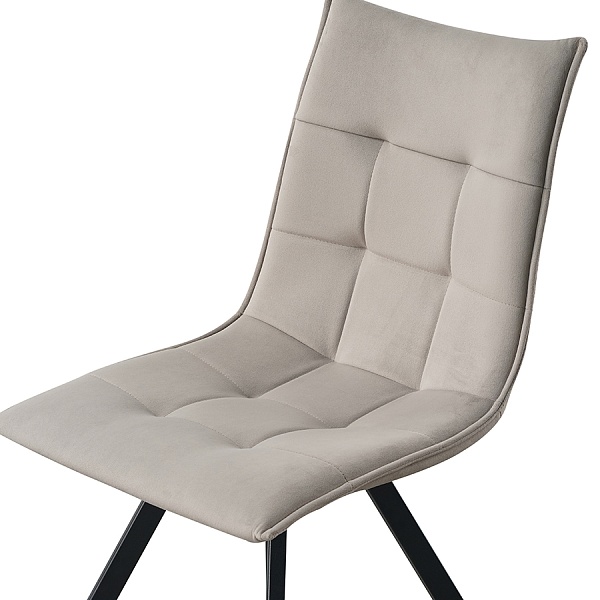 Стул tristan, серый, велюр