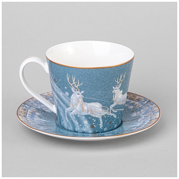 Пара чайная 300 мл Lefard Снежная королева голубая