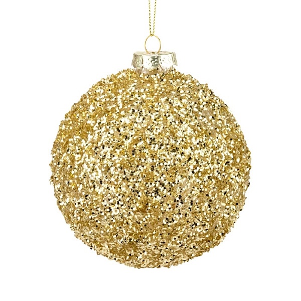 Украшение подвесное Шар 8 см Азалия золотой
