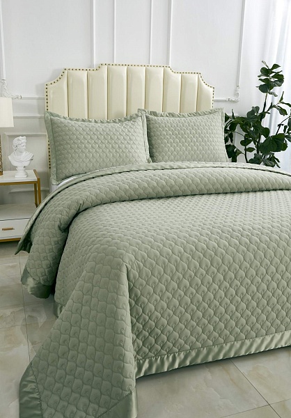 Комплект покрывало и наволочки 160 х 220 см Sofi de Marko Роксалана олива