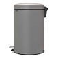 Стальной бак для мусора с педалью 20 л Brabantia NewIcon серый