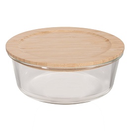 Контейнер круглый для запекания и хранения 650 мл Smart Solutions бамбук