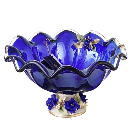 Фруктовница 33 см White Cristal Сапфир