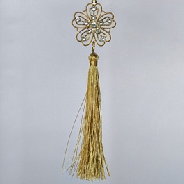 Украшение подвесное Кисточка 20 см Азалия золотое