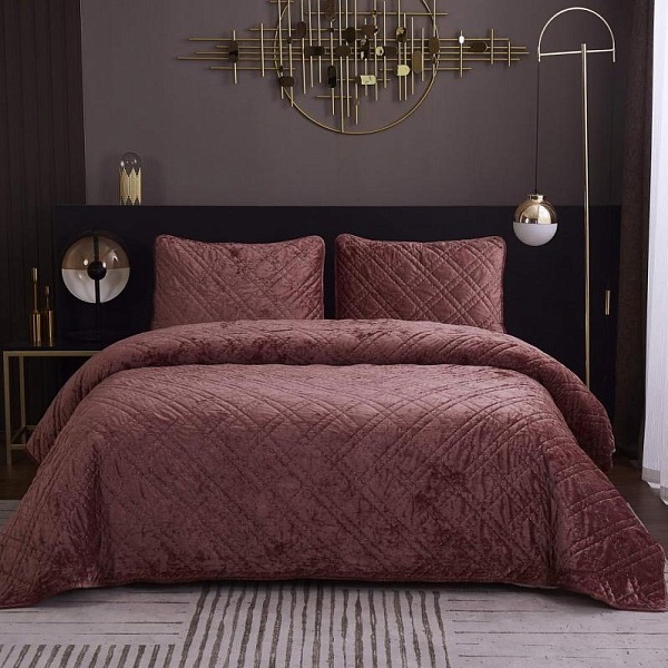 Комплект покрывало и наволочка 160 х 220 см Sofi de Marko Селена терракот