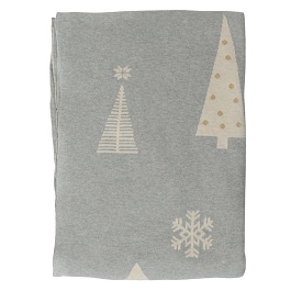 Плед из хлопка с новогодним рисунком Christmas Tree 130х180 см