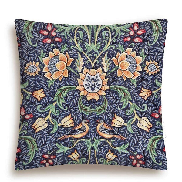 Подушка 45 х 45 см Le Gobelin Моррис Ловцы клубники синяя