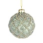 Украшение подвесное шар стеклянный 8 см DecoLine светло-зелёный