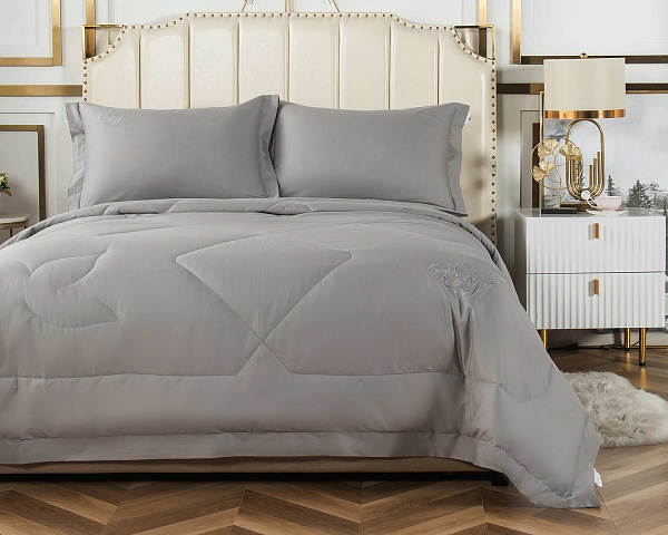 Комплект постельного белья евро Sofi de Marko Нельсон №9 серый