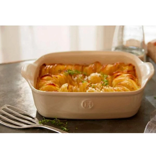 Форма для запекания прямоугольная малая ,29 см, цвет крем