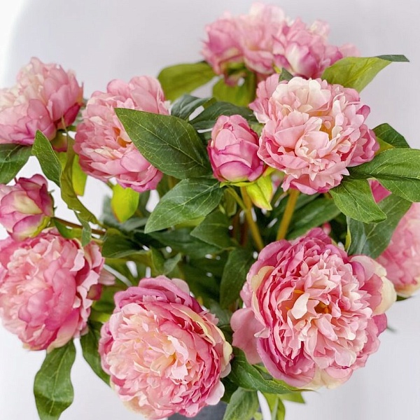 Искусственный цветок Пион 66 см MayBlummy розовый