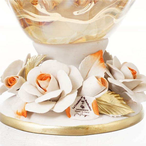 Ваза 37 см White Cristal Янтарь