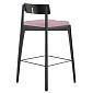 Стул полубарный aska, рогожка, черный/розовый