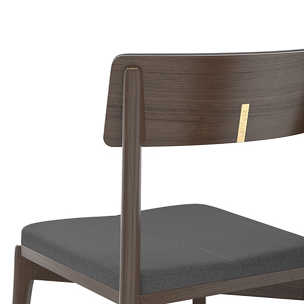 Стул aska, рогожка, венге/темно-серый