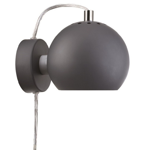 Лампа настенная Frandsen Ball тёмно-серый матовый