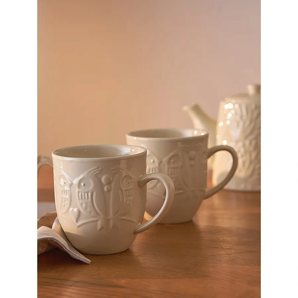 Набор кружек 2шт 500мл Birds of Paradise кремовый