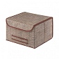 Коробка для хранения с крышкой 35 х 30 см Casy Home коричневый