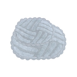 NANCY (голубой) Набор ков. для ванной кружевной 60х100 и 50х70