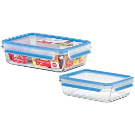 Контейнер прямоугольный 1,3 л. Emsa "Clip&Close Glass"