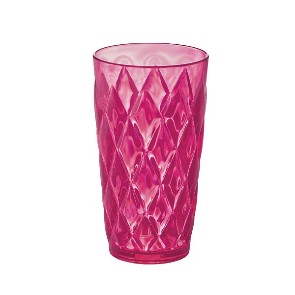 Стакан CRISTAL L Koziol, прозрачный/розовый