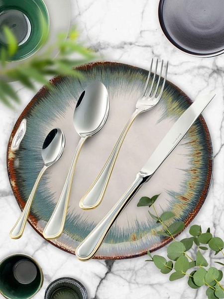 Набор столовых предметов Uneca Impero Gold Decor 24 предмета