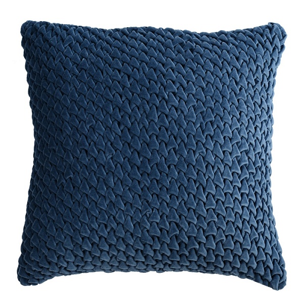 Подушка декоративная стёганая 45 х 45 см Tkano Essential синий