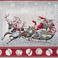 Салфетка гобеленовая 32 х 44 см Le Gobelin Сани Деда Мороза
