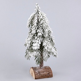 Ель заснеженная 31 см Азалия зеленый/белый