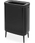 Бак для белья двухсекционный 90 л Brabantia Bo Laundry Bin Hi чёрный