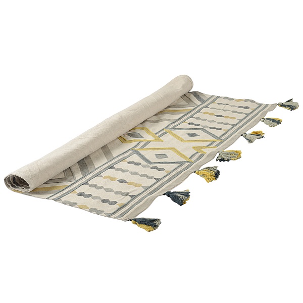 Ковер из хлопка с узором и кисточками Tkano Ethnic 200 x 300 см